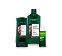 Yves Rocher Set Reparación Cabello y Cuero Cabelludo - Champú 300ml + Acondicionador 200ml + Sérum Equilibrante 50ml - Anti-Rotura, Hidratación y Confort - Queratina Vegetal