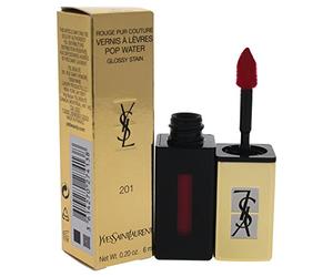 Yves Saint Laurent Rouge Pur Couture Pop Water Glossy Stain 201-Dewy Red Pintalabios - 6 ml (W-C-11440)