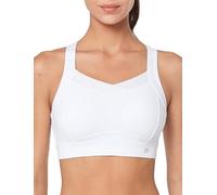 Yvette Sujetador Deportivo para Mujer con Gran sujeción, con Gancho y Ojal, Tallas Grandes, para Correr y Fitness,Blanco,XL Grande