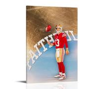 YVFCIRXTT Brock Purdy- Póster impermeable de estilo retro para decoración de pared, sala de estar, cocina, cafetería, 20 x 30 cm, estilo marco