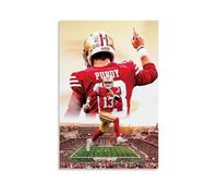 YVFCIRXTT Brock Purdy- Póster moderno de estilo retro, decoración de pared, sala de estar, cocina, cafetería, impermeable, 50 x 75 cm, sin marco