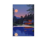 YVFCIRXTT Hiroshi Nagai- Póster de estilo retro con impresión artística moderna, decoración de pared, sala de estar, cocina, cafetería, impermeable, 50 x 75 cm, estilo sin marco