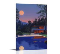 YVFCIRXTT Hiroshi Nagai- Póster de estilo retro con impresión artística moderna, decoración de pared, sala de estar, cocina, cafetería, impermeable, 20 x 30 cm, estilo marco