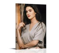 YVFCIRXTT Jennifer Connelly- Póster de estilo retro moderno para decoración de pared, sala de estar, cocina, cafetería, impermeable, 20 x 30 cm, estilo marco