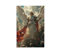 YVFCIRXTT Póster de Arcángel Miguel moderno, estilo retro, decoración de pared, sala de estar, cocina, cafetería, impermeable, 60 x 90 cm, sin marco