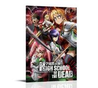 YVFCIRXTT Póster de Highschool of The DeadModern Art Printing estilo retro para decoración de pared, sala de estar, cocina, cafetería, impermeable, 20 x 30 cm, estilo marco