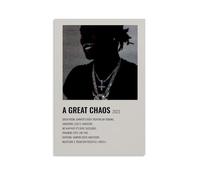 YVFCIRXTT Póster de Ken Carson A Great Chaos Modern, estilo retro, decoración de pared, sala de estar, cocina, cafetería, impermeable, 60 x 90 cm, estilo sin marco