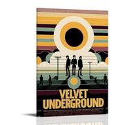 YVFCIRXTT Póster de The Velvet UndergroundModern Art Printing estilo retro, decoración de pared, sala de estar, cocina, cafetería, impermeable, 60 x 90 cm, estilo marco