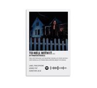 YVFCIRXTT Póster impermeable con texto en inglés "To Hell with It-PinkPantheress", estilo retro, decoración de pared, sala de estar, cocina, cafetería, 60 x 90 cm, estilo sin marco