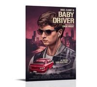 YVFCIRXTT Póster impermeable de 30 x 45 cm, diseño de Baby Driver, estilo retro, decoración de pared, sala de estar, cocina, cafetería, estilo marco