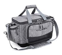 YVLEEN - Bolsa de almacenamiento para aparejos de pesca al aire libre, bolsa de almacenamiento grande para aparejos de pesca - 100% material de poliéster - Fantástica bolsa multifuncional plateada resistente a la suciedad - para 3600/3700 bandeja Tackle Box