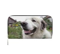 YVNKHKU Billetera con clip para dinero elegante para hombres y mujeres, bolsos de piel sintética, múltiples compartimentos, ideal para dinero en efectivo y tarjetas, perro feliz, Negro -, Talla única