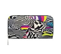 YVNKHKU Billetera con clip para dinero elegante para hombres y mujeres, bolsos de piel sintética, múltiples compartimentos, ideal para dinero en efectivo y tarjetas, patrones psicodélicos complejos1