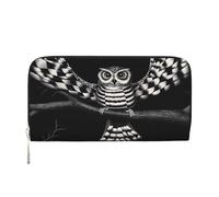 YVNKHKU Billetera con clip para dinero elegante para hombres y mujeres, bolsos de piel sintética, múltiples compartimentos, ideal para dinero en efectivo y tarjetas, ilusión y arte psicodélico, Negro