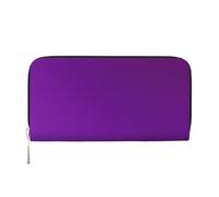 YVNKHKU Billetera con clip para dinero elegante para hombres y mujeres, piel sintética, múltiples compartimentos, ideal para dinero en efectivo y tarjetas, color morado oscuro, Negro -, Talla única