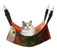 YVNKHKU Fruit on The Window Sill Hamaca reversible para gatos, suave, transpirable, jaula ajustable para gatitos, cachorros o pequeños y medianos