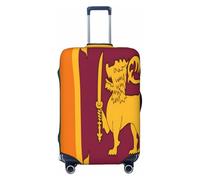 YVNKHKU Funda elástica para maleta con la bandera de Sri Lanka, duradera, antiarañazos, se adapta a equipaje de 18 a 32 pulgadas, fácil de lavar y protección de viaje, Negro -, XL