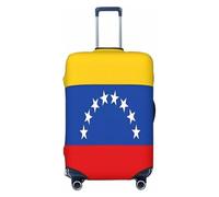 YVNKHKU Funda elástica para maleta con la bandera de Venezuela, duradera, antiarañazos, se adapta a equipaje de 18 a 32 pulgadas, fácil de lavar y protección de viaje, Negro -, XL