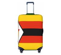 YVNKHKU Funda elástica para maleta con la bandera de Zimbabue, duradera, antiarañazos, se adapta a equipaje de 18 a 32 pulgadas, fácil de lavar y protección de viaje, Negro -, M