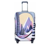 YVNKHKU Funda elástica para maleta de estación de esquí psicodélica, duradera, antiarañazos, se adapta a equipaje de 18 a 32 pulgadas, fácil de lavar y protección de viaje, Negro -, XL