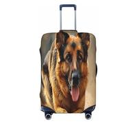 YVNKHKU Funda elástica para maleta de pastores alemanes, duradera, antiarañazos, se adapta a equipaje de 18 a 32 pulgadas, fácil de lavar y protección de viaje, Negro -, XL