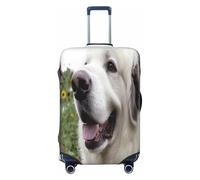 YVNKHKU Happy Little Dog - Funda elástica para maleta, duradera, antiarañazos, se adapta a equipaje de 18 a 32 pulgadas, fácil de lavar y protección de viaje, Negro -, M