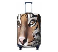YVNKHKU Sad Tiger - Funda elástica para maleta, duradera, antiarañazos, se adapta a equipaje de 18 a 32 pulgadas, fácil de lavar y protección de viaje, Negro -, XL