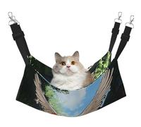 YVNKHKU The Birds in The Small Town - Hamaca reversible para gatos, suave, transpirable, jaula ajustable para gatitos, cachorros o pequeños y medianos