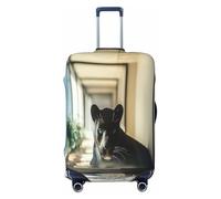 YVNKHKU The Black Panther in the Corridor - Funda elástica para maleta, duradera, antiarañazos, se adapta a equipaje de 18 a 32 pulgadas, fácil de lavar y protección de viaje, Negro -, S