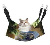 YVNKHKU The Earth in The Mysterious Church - Hamaca reversible para gatos, suave, transpirable, jaula ajustable para gatitos, cachorros o pequeños y grandes