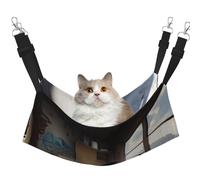 YVNKHKU The Killer Whale in The Room - Hamaca reversible para gatos, suave, transpirable, jaula ajustable para gatitos, cachorros o pequeños y grandes