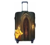 YVNKHKU The Rose in the Fairy Tale World - Funda elástica para maleta, duradera, antiarañazos, se adapta a equipaje de 18 a 32 pulgadas, fácil de lavar y protección de viaje, Negro -, M