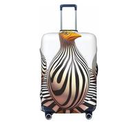 YVNKHKU Zebra Op Art - Funda elástica para maleta, diseño de pajarito, duradera, antiarañazos, se adapta a equipaje de 18 a 32 pulgadas, fácil de lavar y proteger de viaje, Negro -, S