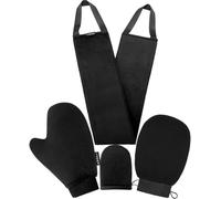 YVOIER Self Tan Mitt Applicator-Doble Cara Bronceador Mitt Velvet Bronceador Loción Aplicador Autobronceador Guante Autobronceador Manopla Autobronceador para Bronceado, Loción Tanner, Espuma (4 kit)