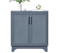 Yvsevnr Aparador Entrada Rota Armario de Cocina Armario de Almacenamiento Mueble Buffet con Estantes Ajustables, para Salón Comedor y Cocina de Madera, Azul, 80 x 40 x 89 cm