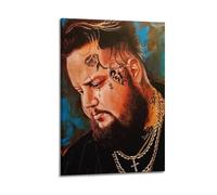 YVUDBSDS Póster decorativo de pared de Jelly Roll de rapero y pintura artística moderna para decoración de dormitorio familiar, 40 x 60 cm