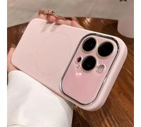 YVWUNH Funda líquida Avanzada para iPhone 17, 16, 14 y 15 Pro MAX, con Carga magnética, Protector de Lente de Cristal de Silicona, Juego de Pareja, Color Rosa Flor de Cerezo, para iPhone 17