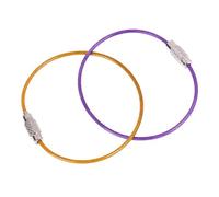 Yvxotrxnk 10pcs 1.5x150mm Stainless Steel Wire Keychain Ring with Screw Lock, Cable Loop Key Ring Rope for Outdoor Camping Luggage Tag EDC Gadget, Estilo 5., Talla única