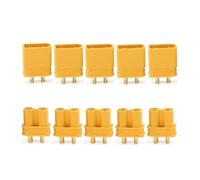 Yvxotrxnk 10pcs XT60 XT60H XT30 XT30U XT90 T-Plug EC3 EC5 EC8 Male Female Connectors | Gold Plated RC Lipo Battery Plugs for Drone, Car, Airplane | Universal Hobby Connector Assortment Kit(Lavanda)