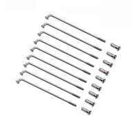 Yvxotrxnk 12G 2.6 mm Electric Bike Spokes, 304 Stainless Steel Silver Spokes for E-for Bicycle Hub Motor Wheel Repair, Length 152-196 mm (Length 196mm)