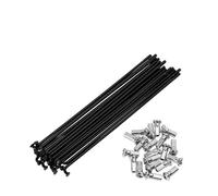 Yvxotrxnk 12G forBicycle Spokes Carbon Steel 170-265 mm para bicicleta de montaña Road Bike Replacement Repair Parts with Nipples (20 juegos de 230 mm)