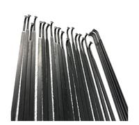 Yvxotrxnk 12pcs PSR 1432 Aero Spokes, J-Bend 14G Stainless Steel 2.0mm (218-305mm Length), High Strength for Bicycle Wheel Spokes for Road & MTB Bike (295 mm)