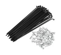 Yvxotrxnk 14G for Bicycle Spokes with Nipples 36pcs, 2.0mm Carbon Steel Black Spokes for Bike Wheel Repair, 125mm 135mm 138mm 171mm 177mm 185mm 202mm 205mm 209mm (36pcs-249mm)