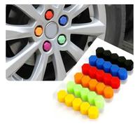 Yvxotrxnk 20 fundas de silicona para ruedas de 17/19/21 mm, flexibles y antideslizantes, tapas universales para tornillos (negro, 19 mm)