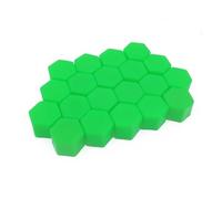Yvxotrxnk 20 tapas luminosas de 17/19/21 mm, cubiertas de silicona anticolisión que brillan en la oscuridad, a prueba de óxido (verde, 19 mm)