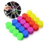 Yvxotrxnk 20 tapas luminosas de 17/19/21 mm, cubiertas de silicona anticolisión que brillan en la oscuridad, a prueba de óxido (colorido, 19 mm)