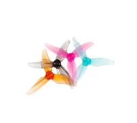 Yvxotrxnk 24pcs 12Pairs 2512 2.5 Inch 3-Blade PC Hélices 1.5mm 3-Hole Mount for 1103-1108 Motor Toothpick FPV Racing Drone (12 pares rosa)