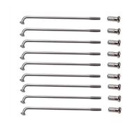 Yvxotrxnk 36 tacos de acero con rodamientos de carga de 12 G de 2,5 mm con pezones (80-305 mm), para reparación y construcción de ruedas de bicicleta eléctrica (205 mm)