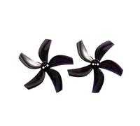Yvxotrxnk 4 pares de 8 unidades, D63, 63 mm, 2,5 pulgadas, 5 hojas, montaje en T, 1,5 mm, para RC FPV Racing Freestyle Duct Drone, High Thrust PC Prop Quadcopter 4CW 4CCW (4 pares negros de 1,5 mm)