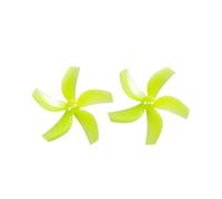 Yvxotrxnk 4 pares de 8 unidades, D63, 63 mm, 2,5 pulgadas, 5 hojas, montaje en T, 1,5 mm, para RC FPV Racing Freestyle Duct Drone, High Thrust PC Prop Quadcopter 4CW 4CCW (4 pares amarillo 1,5 mm)